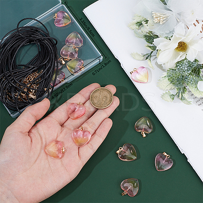 Valentine's Day DIY Pendant Necklaces Making Kits DIY-BBC0002-15B-1