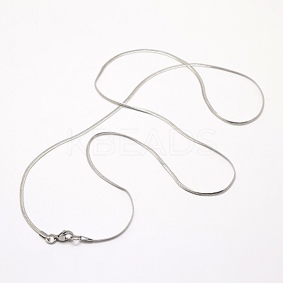 Tarnish Resistant Trendy Men's 304 Stainless Steel Herringbone Chain Necklaces NJEW-M074-B-03-1