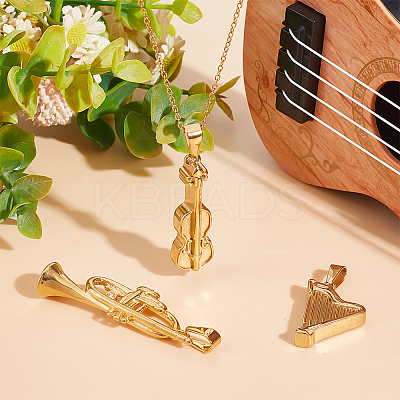 3Pcs 3 Style 304 Stainless Steel Pendants STAS-BBC0004-77-1