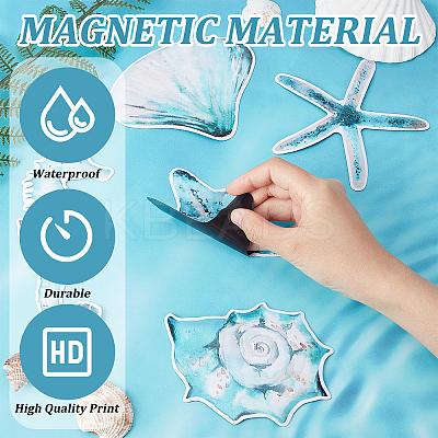 Ocean Theme Waterproof PVC Plastic Stickers DIY-WH0029-65-1