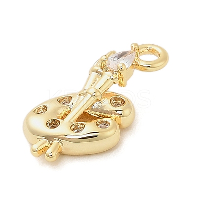 Brass Micro Pave Cubic Zirconia Pendants LS-KK-I380-19G-1