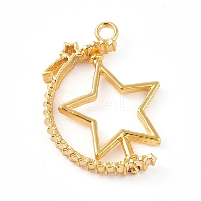 Alloy Open Back Bezel Pendants PALLOY-WH0067-92G-1