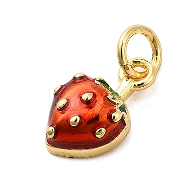 Brass Enamel Charms KK-P303-06D-G-1