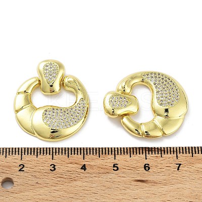 Brass with Cubic Zirconia Pendants KK-K353-06G-1