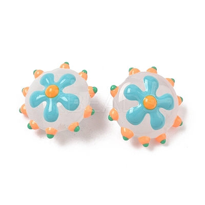 Baking Paint Glass Enamel Beads LAMP-S080-03G-1
