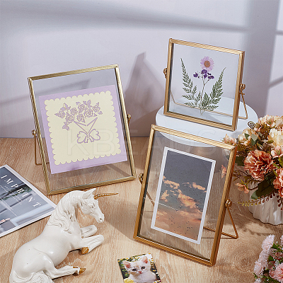Iron & Glass Round Photo Frame AJEW-WH0270-534C-1