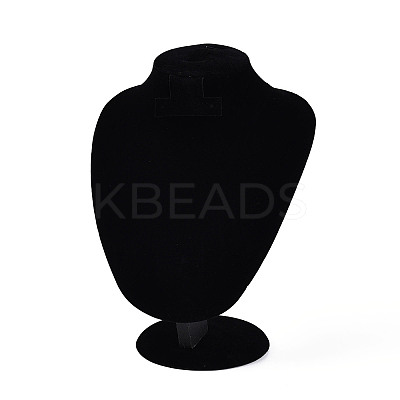 Bust Shaped MDF Covered with Velvet Jewelry Set Display Stands AJEW-U002-01B-1