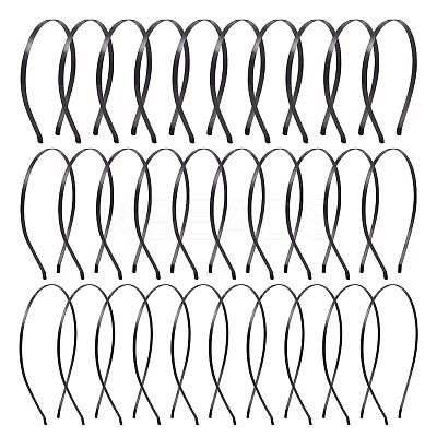 30Pcs 3 Styles Hair Accessories Iron Hair Band Findings OHAR-TA0001-08B-1