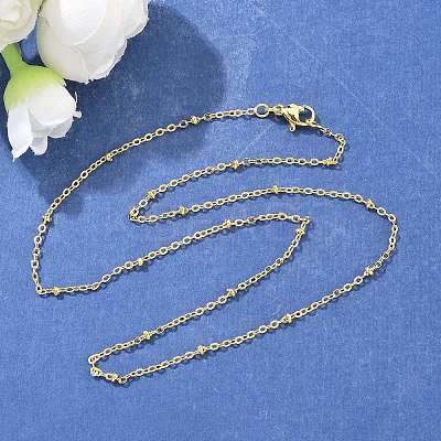 Brass Satellite Chains Necklace for Women NJEW-P265-38G-1