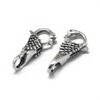 Thailand 925 Sterling Silver Lobster Claw Clasps STER-L057-007AS-1