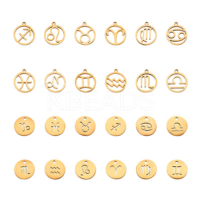 24Pcs 304 Stainless Steel Pendants STAS-TA0001-30G-1