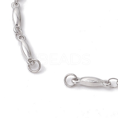Non-Tarnish 304 Stainless Steel Bar Link Chain Bracelet Making AJEW-JB01245-02-1
