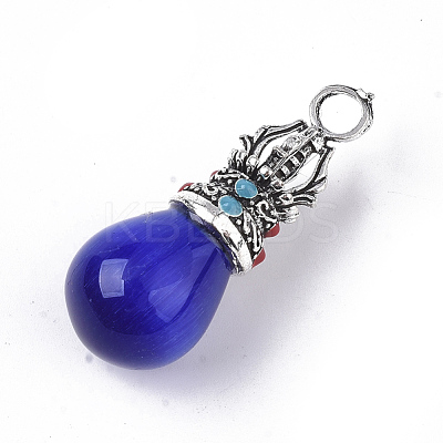 Natural & Synthetic Mixed Gemstone Pendants G-T128-04-1