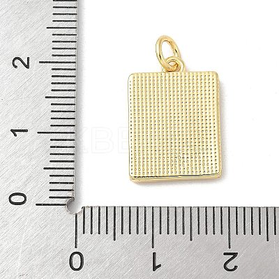 Brass Pave Natural White Shell Pendants KK-S522-09G-F-1