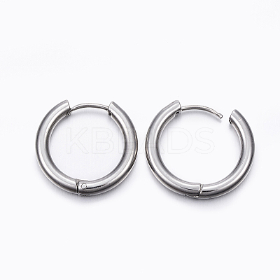 Tarnish Resistant 202 Stainless Steel Huggie Hoop Earrings LS-EJEW-F111-18mm-P01-1
