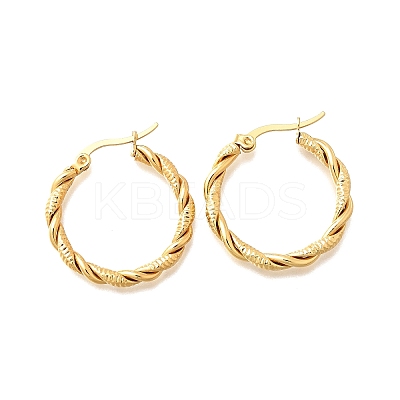 201 Stainless Steel Hoop Earrings EJEW-Q026-09G-1