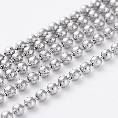 Tarnish Resistant 304 Stainless Steel Ball Chains CHS-O001-C-04-1