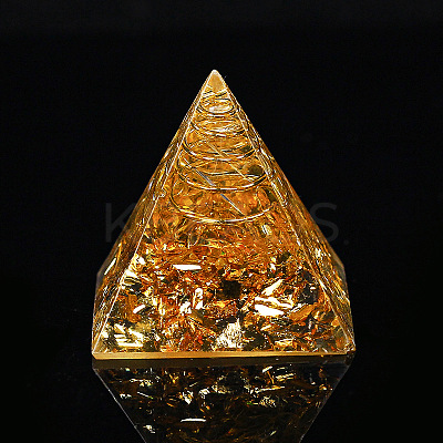 Orgonite Pyramid Resin Display Decorations G-PW0005-05H-1
