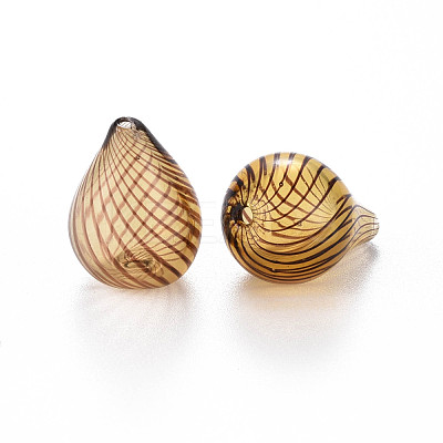 Transparent Handmade Blown Glass Globe Beads X-GLAA-T012-02-1