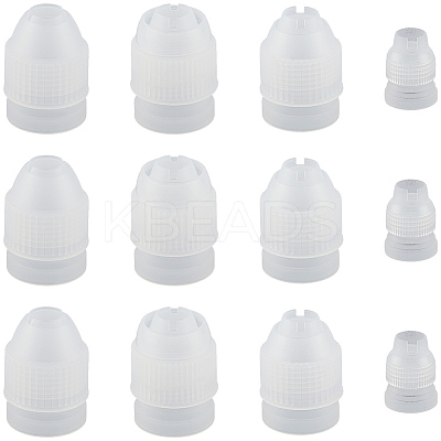 12Pcs 4 Styles Plastic Icing Piping Bag Nozzle Converter KY-SP0001-43-1