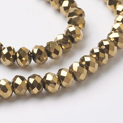 Electroplate Glass Beads Strands LS-EGLA-F124-FP-03-1