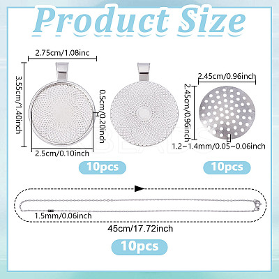 DIY Iron & Alloy Pendant Necklaces Making Kits DIY-NB0014-07P-1