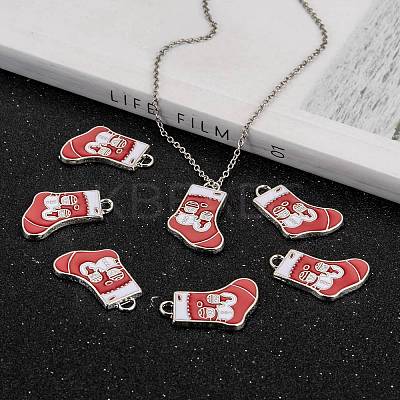 Alloy Enamel Pendants ENAM-P030-4-1