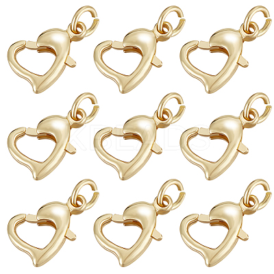 12Pcs Rack Plating Brass Lobster Claw Clasps KK-BBC0010-02-1