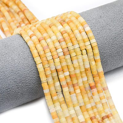 Natural Topaz Jade Beads Strands G-P575-B06-4x2mm-1
