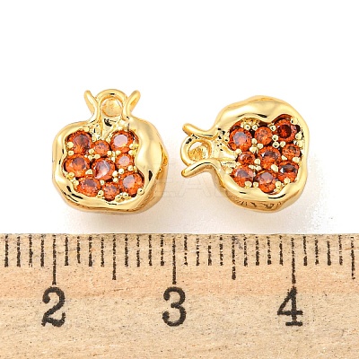Brass Micro Pave Cubic Zirconia Pendants KK-K369-01G-06-1