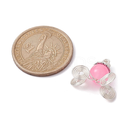 Imitation Jade Glass Bead Pendants PALLOY-JF02378-05-1
