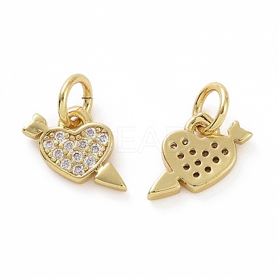 Brass Micro Pave Cubic Zirconia Pendants KK-E068-VF032-1