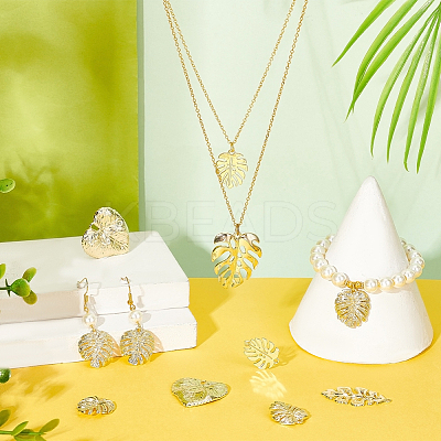 Monstera Leaf Pendant Sets DIY-PH0013-15-1