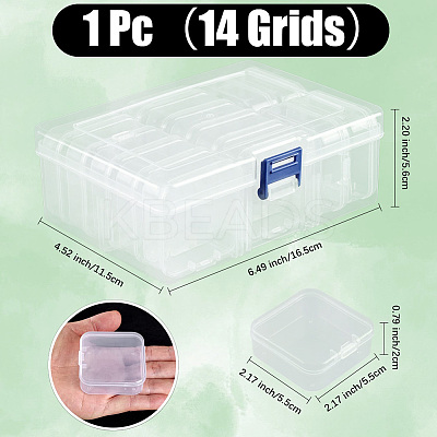 1Pc Rectangle Plastic Craft Organizer Case Sets CON-DJ0001-47A-1