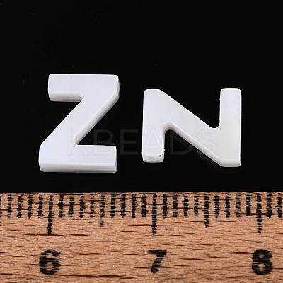 Natural Freshwater Shell Letter Charms BSHE-ZX007-02Z-1