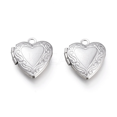 Non-Tarnish 316 Stainless Steel Locket Pendants STAS-K192-15P-1