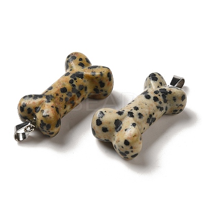 Natural Dalmatian Jasper Pendants G-K353-02P-04-1