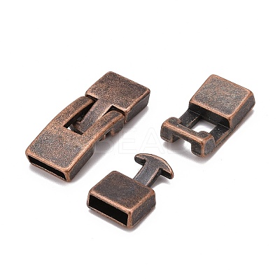 Tibetan Style Snap Lock Clasps TIBE-LF11313Y-R-LF-1