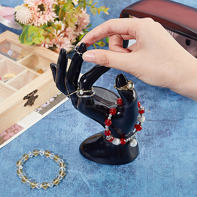 Plastic Mannequin Hand Jewelry Display Holder Stands RDIS-WH0009-013A-WH-1