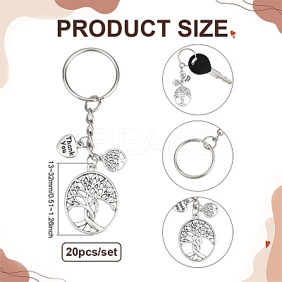 20Pcs Alloy Keychain KEYC-PH01578-1