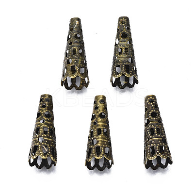 Iron Filigree Bead Cones E057Y-NFAB-1