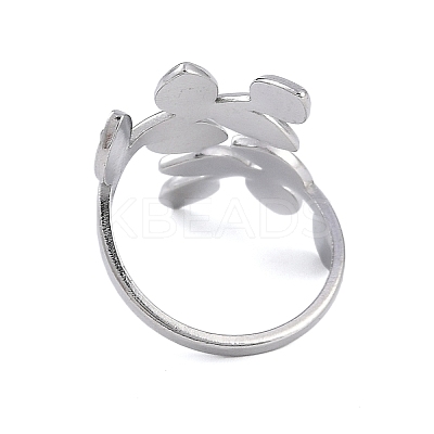 304 Stainless Steel Open Cuff Ring for Women RJEW-F166-12P-02-1