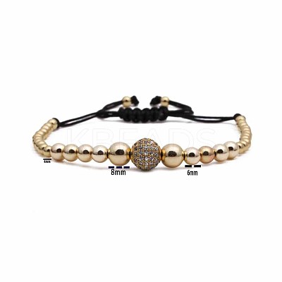 Synthetic Non-magnetic Hematite Braided Bead Bracelets KJ6464-1-1