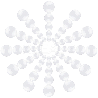 100Pcs 5 Styles Transparent Glass Cabochons GGLA-SP0001-02-1