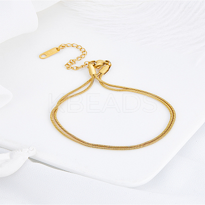 1Pc Stainless Steel Snake Chain Multi-layer Bracelets for Women BJEW-LP0015-15-1