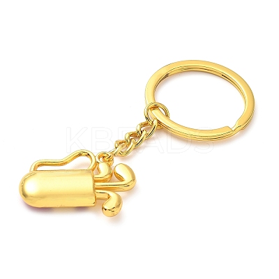 Alloy Enamel Sports Red Golf Tube Keychains KEYC-I119-03G-1