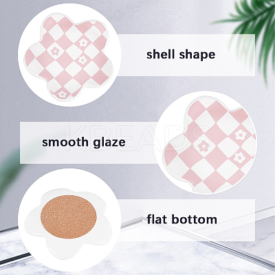 Ceramic Food Plate AJEW-SP0005-04C-1