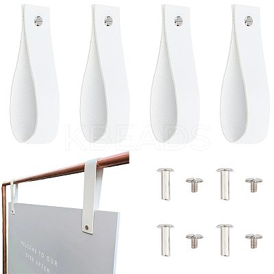 4Pcs PU Leather Sign Straps for Hanging Wedding Sign AJEW-CL0002-28A-1