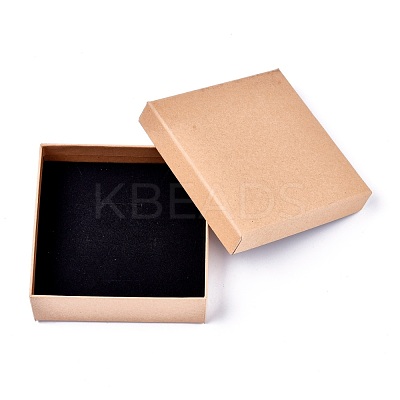 Square Kraft Paper Jewelry Boxes CBOX-L008-002-1