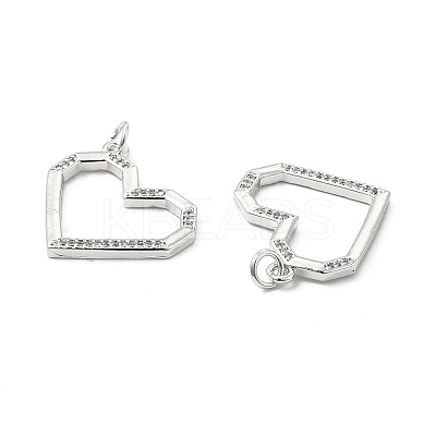 Brass Micro Pave Cubic Zirconia Pendants KK-E068-VB181-1